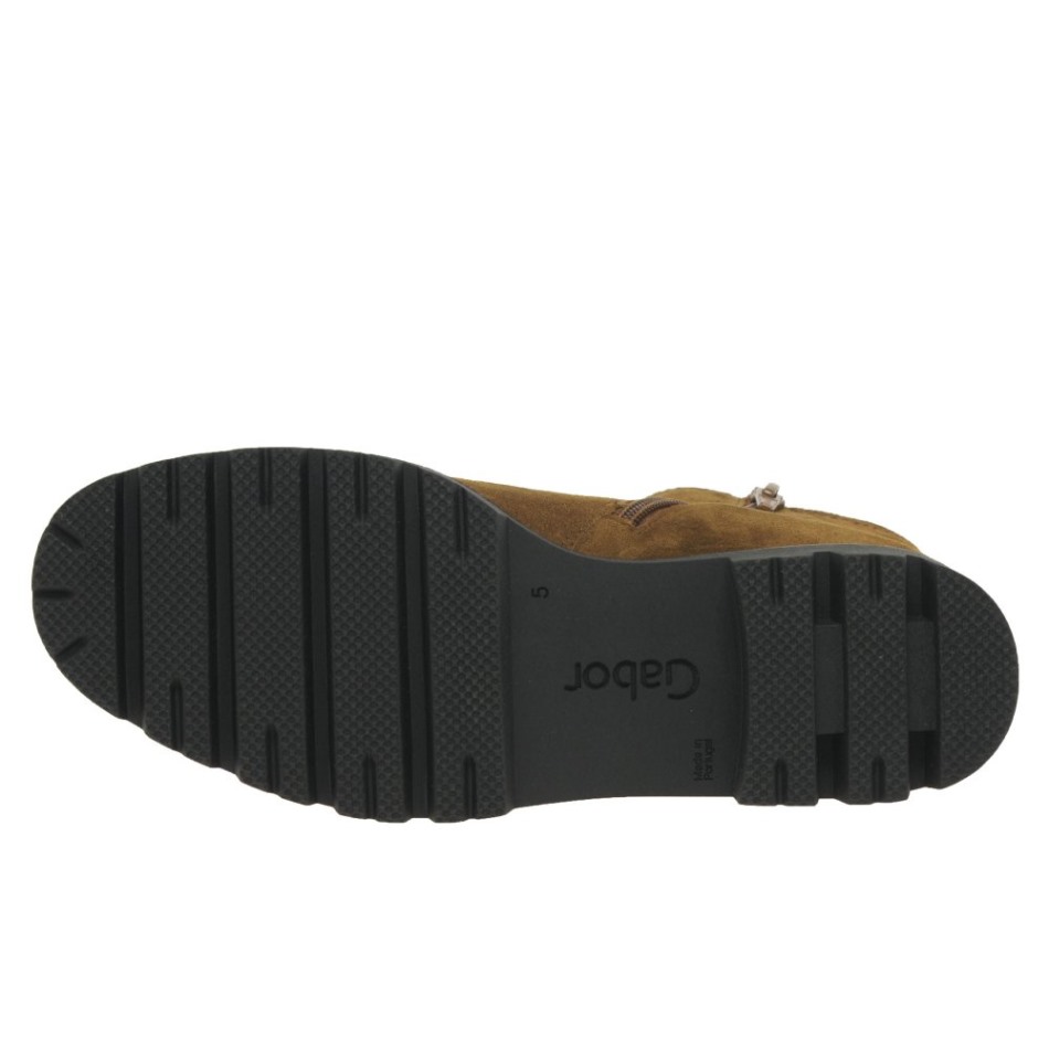 Gabor Daim Cognac | Bottines Chelsea Exclusives Newport Pour Femmes